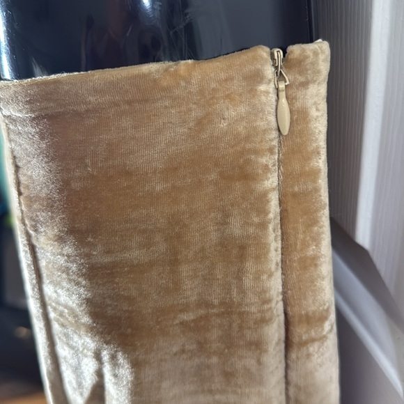 Margaret O’Leary Y2K Champagne/Gold Silk Blend Burnout Vintage Midi Skirt Size L - Picture 7 of 13